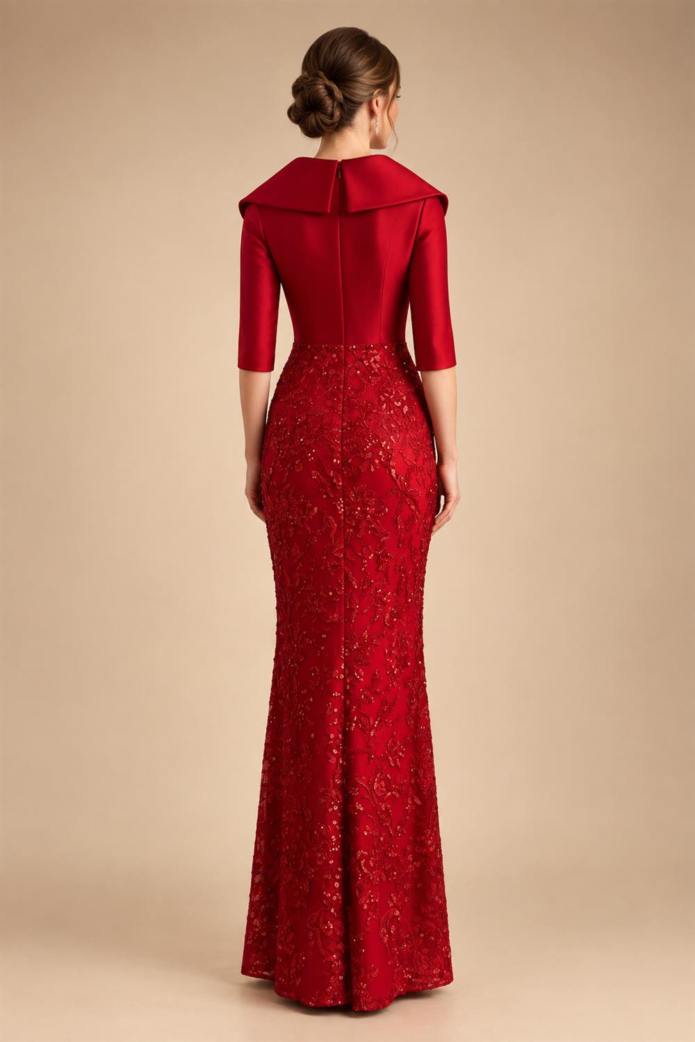A-Line/Princess Scoop Neck Chiffon Floor-Length Mother of the Bride & Groom Dresses with Lace Appliques & Pleats (SHI22501611)
