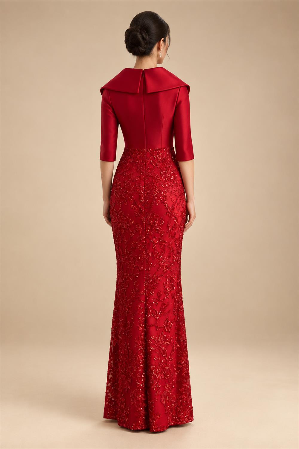 A-Line/Princess V-Neck Chiffon Floor-Length Mother of the Bride & Groom Dresses with Lace Appliques & Pleats (SHI22501605)