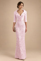 Sequin Floral Sheath Floor-Length Mother of the Bride & Groom Dresses with Satin Bodice (SHI22500925)