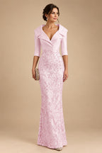 Sequin Floral Sheath Floor-Length Mother of the Bride & Groom Dresses with Satin Bodice (SHI22500925)