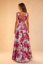 Jacquard A Line V Neck Ruffles Corset Mother of the Bride & Groom Dresses (SHI22500967)