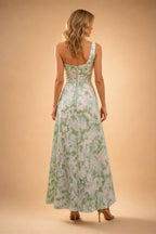 Jacquard A Line V Neck Ruffles Corset Mother of the Bride & Groom Dresses (SHI22500967)