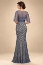 Lace Appliques Sheath/Column Scoop Neck Floor-Length Mother of the Bride & Groom Dresses for Women (SHI22501013)