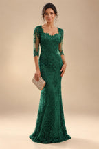 Lace Appliques Sheath/Column Scoop Neck Floor-Length Mother of the Bride & Groom Dresses for Women (SHI22501013)