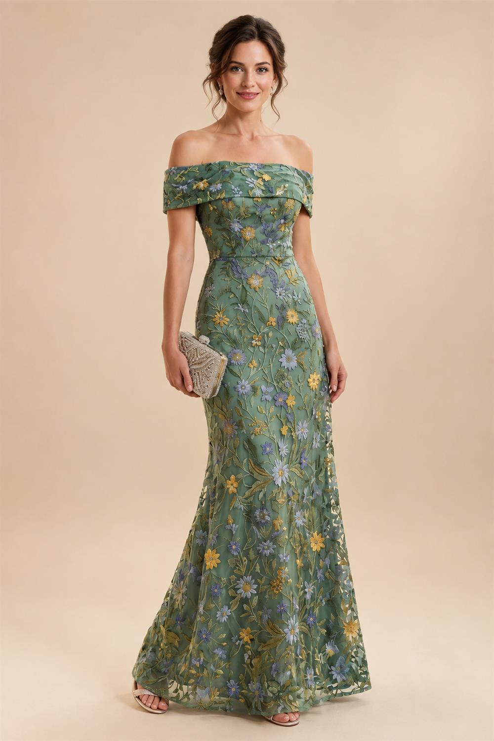 Lace Sheath/Column One Shoulder Floor-Length Mother of the Bride & Groom Dresses with Ruched Waist (SHI22500892)