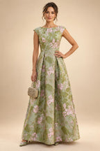 Lace V-Neck Floor-Length Mother of the Bride & Groom Dresses for Women with Ruffles (SHI22501076)