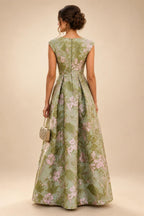 Lace V-Neck Floor-Length Mother of the Bride & Groom Dresses for Women with Ruffles (SHI22501076)