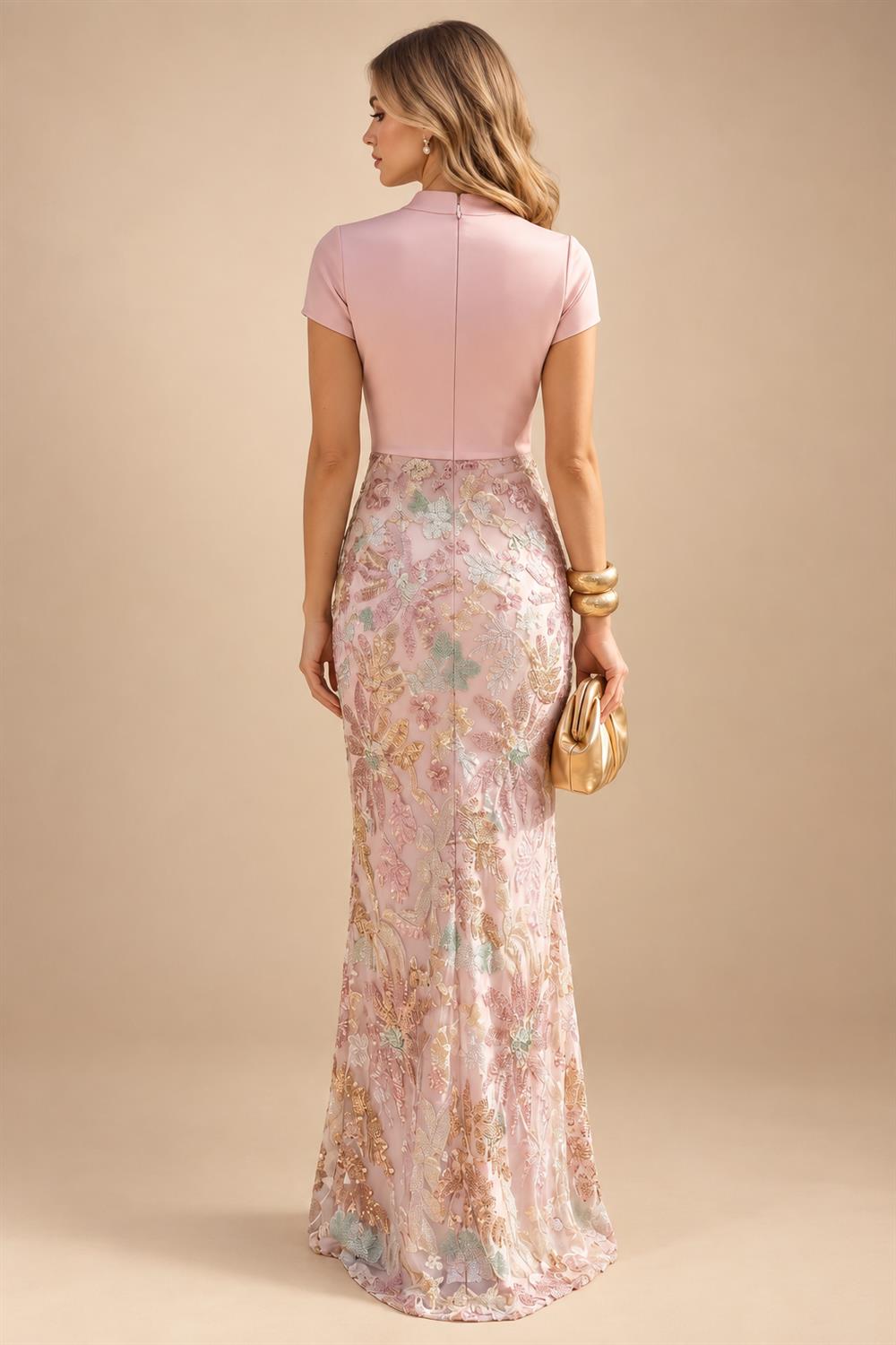 Sequin Floral Sheath Floor-Length Mother of the Bride & Groom Dresses with Satin Bodice (SHI22500925)