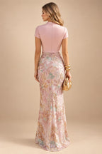 Sequin Floral Sheath Floor-Length Mother of the Bride & Groom Dresses with Satin Bodice (SHI22500925)