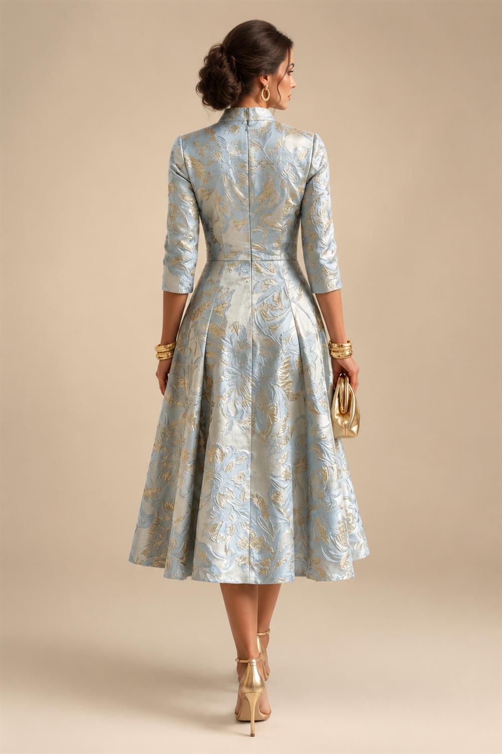 A-Line/Princess V-Neck Chiffon Floor-Length Mother of the Bride & Groom Dresses with Lace Appliques & Pleats (SHI22501670)