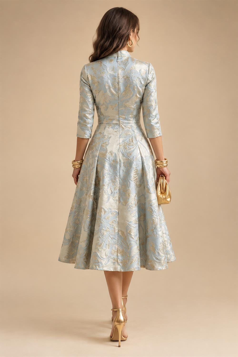 Sheath/Column One Shoulder Floral Embroidery Floor-Length Mother of the Bride & Groom Dresses with Side Draped Sash (SHI22501617)