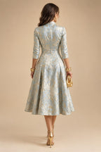 Sheath/Column One Shoulder Floral Embroidery Floor-Length Mother of the Bride & Groom Dresses with Side Draped Sash (SHI22501617)
