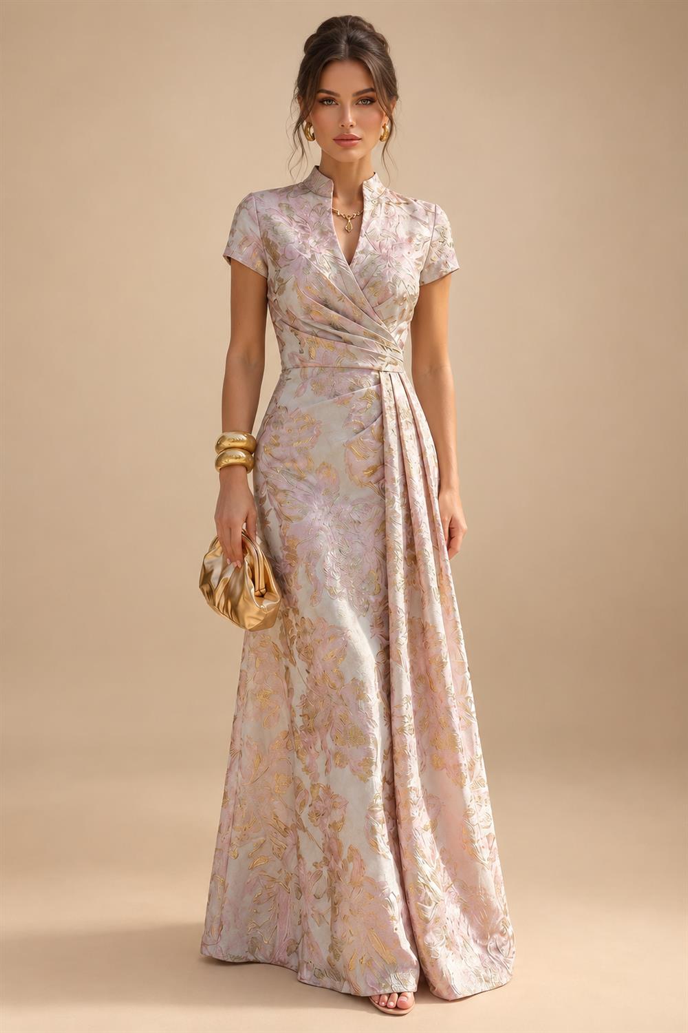 Sequin Floral Sheath Floor-Length Mother of the Bride & Groom Dresses with Satin Bodice (SHI22500925)