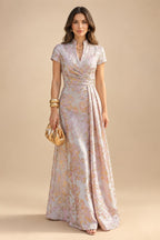 Jumpsuit Scoop Neck Chiffon Floor-Length Mother of the Bride Pantsuits with Rhinestones (SHI22501658)