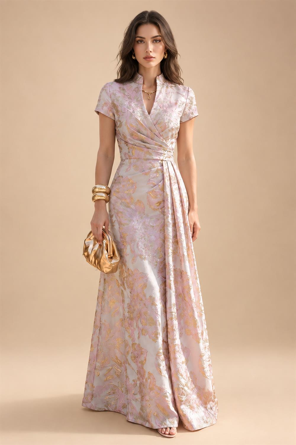 Sheath/Column Scoop Neck Velvet Floor-Length Mother of the Bride & Groom Dresses with Ruched Waist & Pockets (SHI22501602)