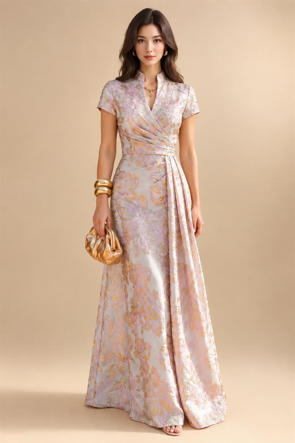 A-Line/Princess Sweetheart Chiffon Maxi Mother of the Bride & Groom Dresses with Lace Appliques & Sweep Train (SHI22501652)