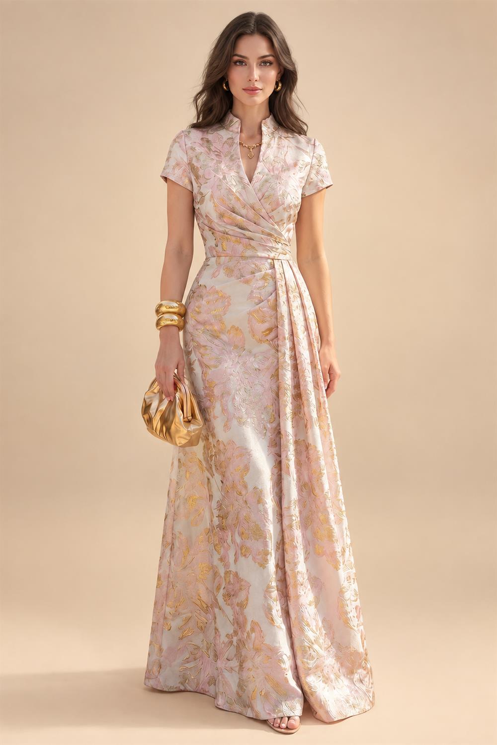 Pantsuits Separates Scoop Neck Sequins Asymmetrical Ankle-Length Mother of the Bride Dress with Slit (SHI22500132)