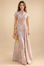 Scoop Neck Floral Print Mermaid Mother of the Bride Dresses (SHIR1110328)