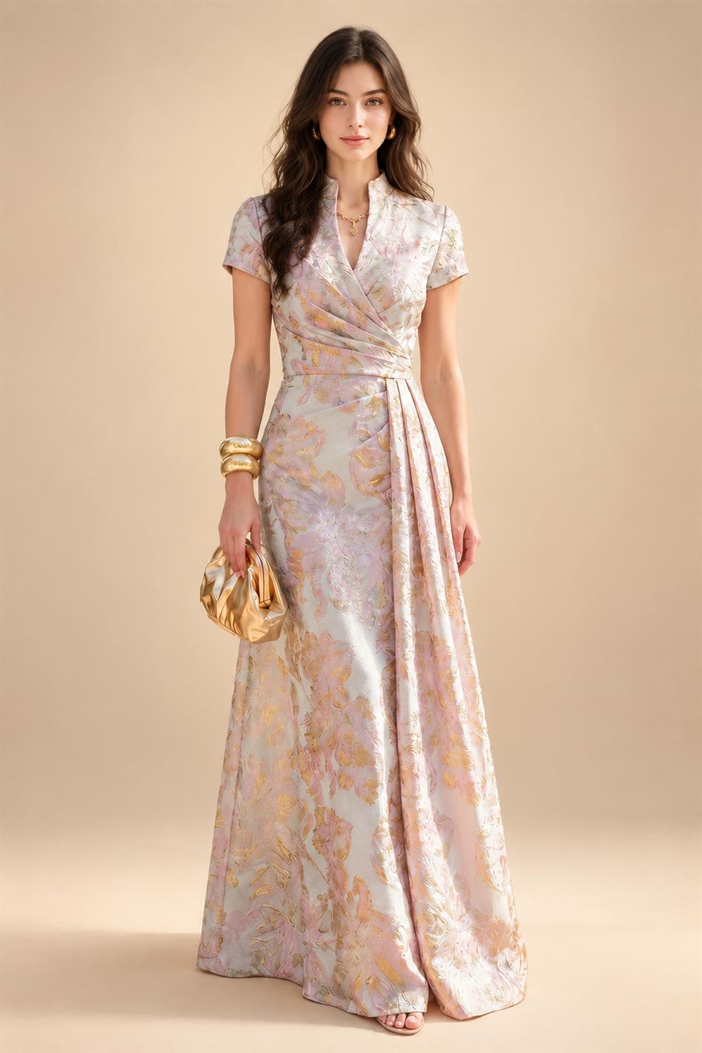 Sheath/Column Floral Lace Mother of the Bride & Groom Dresses with Rhinestones (SHI22500658)