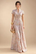 A-Line/Princess Strapless Jacquard Mini Homecoming Dresses with Bow & Pearls (SHI22370552)