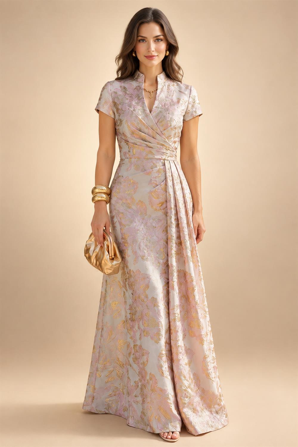 A-Line/Princess Scoop Neck Satin High-Low Mother of the Bride & Groom Dresses with Ruffles & Bow (SHI22501630)