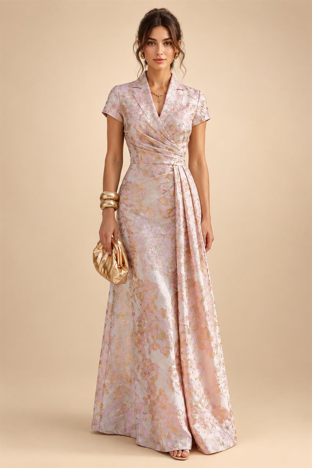 Chiffon A-Line/Princess One Shoulder Floor-Length Mother of the Bride & Groom Dresses with Ruffles & Ruched Waist (SHI22501248)