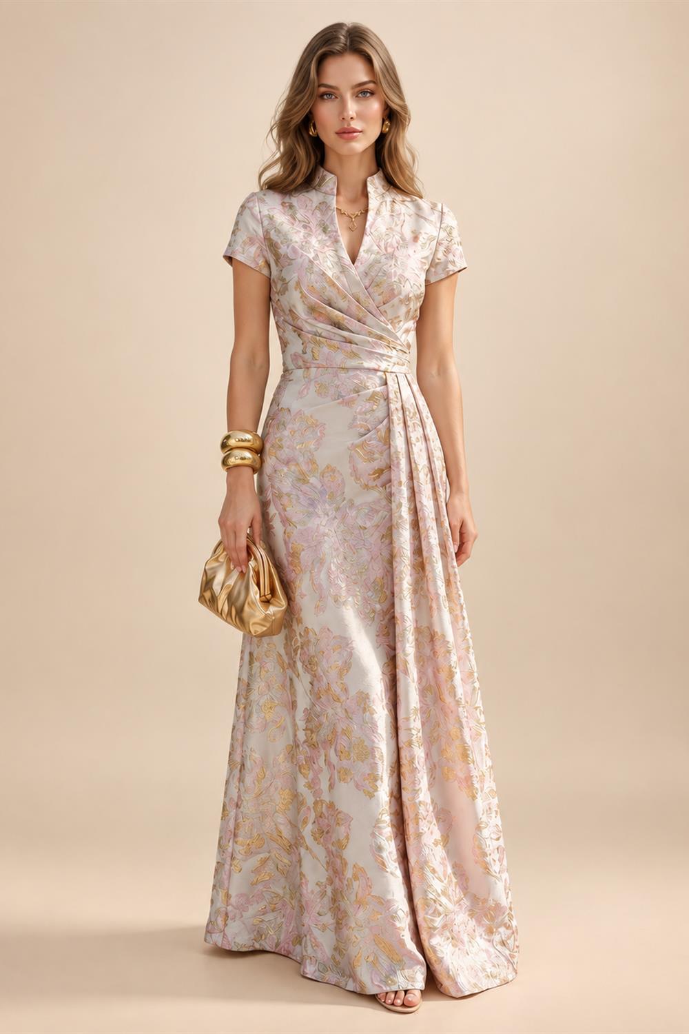 Jacquard Sheath Off the Shoulder Ruched Corset Mother of the Bride & Groom Dresses (SHI22500958)