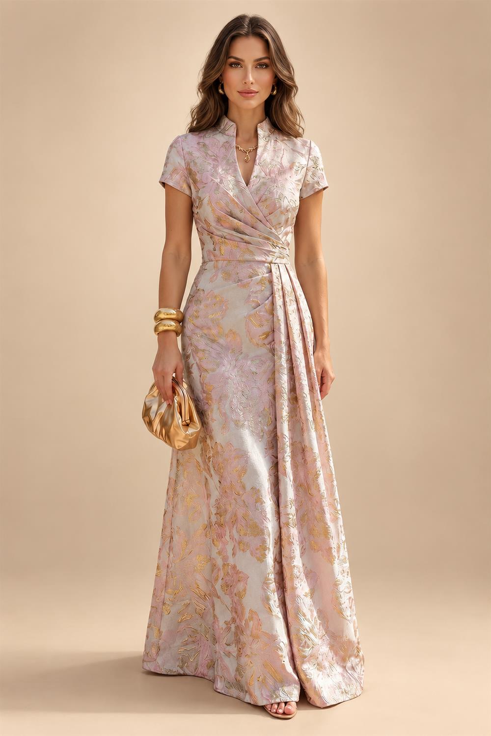 Sequin Floral Sheath Floor-Length Mother of the Bride & Groom Dresses with Satin Bodice (SHI22500925)