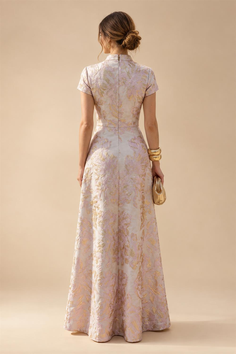 Chiffon Lace A-Line/Princess Off Shoulder Long Mother of the Bride & Groom Dresses with Ruched Waist & Sweep Train (SHI22501250)