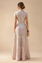 Chiffon Lace A-Line/Princess Off Shoulder Long Mother of the Bride & Groom Dresses with Ruched Waist & Sweep Train (SHI22501250)