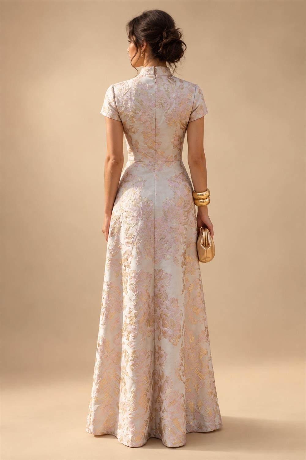 Jacquard A-Line/Princess Strapless Mini Homecoming Dresses with Bow & Pearls (SHI22370329)
