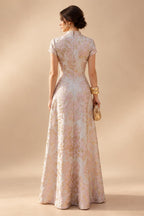 Floral Print Sheath/Column Scoop Neck Floor-Length Mother of the Bride & Groom Dresses with Ruched Waist (SHI22501153)