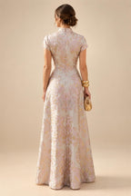 Jacquard Sheath Off the Shoulder Ruched Corset Mother of the Bride & Groom Dresses (SHI22500958)
