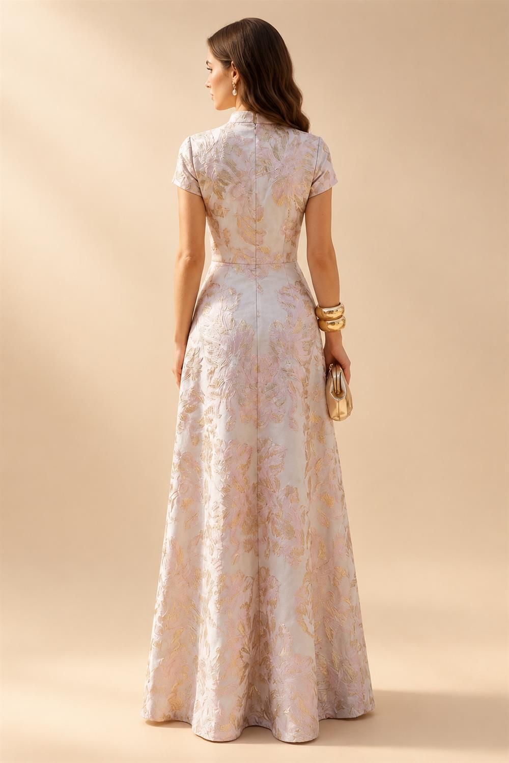 A-Line/Princess Scoop Neck Satin High-Low Mother of the Bride & Groom Dresses with Ruffles & Bow (SHI22501630)