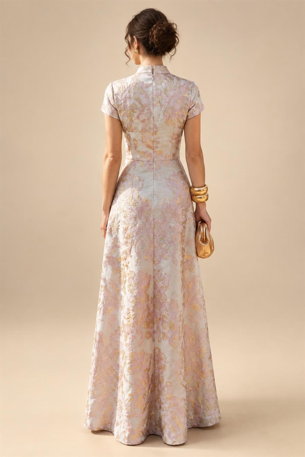 Chiffon A-Line/Princess One Shoulder Floor-Length Mother of the Bride & Groom Dresses with Ruffles & Ruched Waist (SHI22501248)