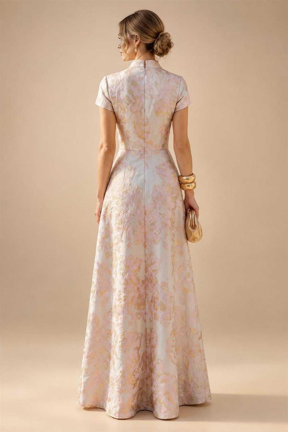 A-Line/Princess Scoop Neck Chiffon Floor-Length Mother of the Bride & Groom Dresses for Women (SHI22501635)