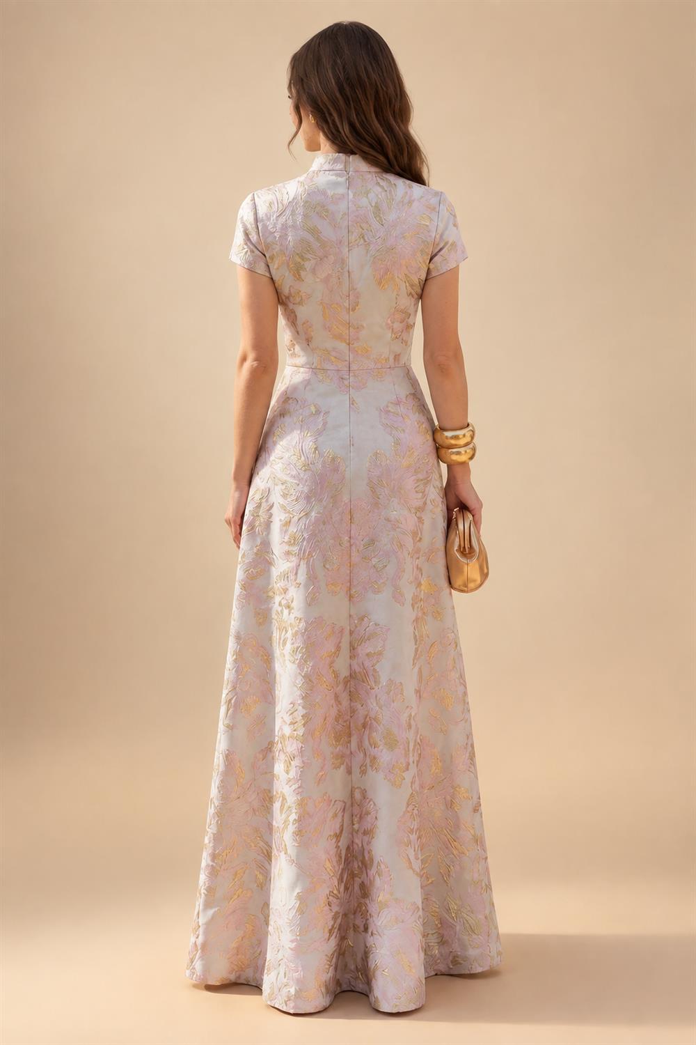 Scoop Neck Floral Print Mermaid Mother of the Bride Dresses (SHIR1110328)