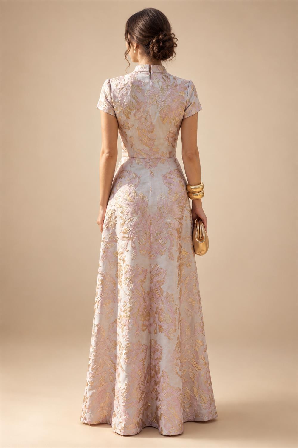 A-Line/Princess V-Neck Floor-Length Mother of the Bride & Groom Dresses with Ruffles & Ruched Waist (SHI22501284)