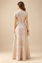 A-Line/Princess V-Neck Floor-Length Mother of the Bride & Groom Dresses with Ruffles & Ruched Waist (SHI22501284)
