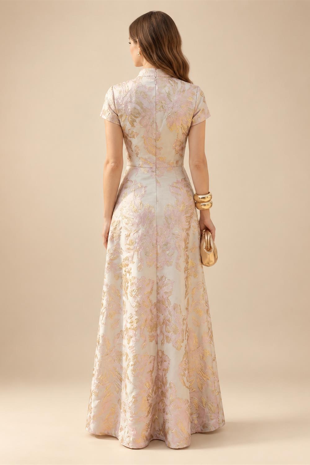 A-Line/Princess V-Neck Floor-Length Mother of the Bride & Groom Dresses with Ruffles & Ruched Waist (SHI22501284)