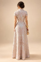 A-Line/Princess Sweetheart Chiffon Maxi Mother of the Bride & Groom Dresses with Lace Appliques & Sweep Train (SHI22501652)