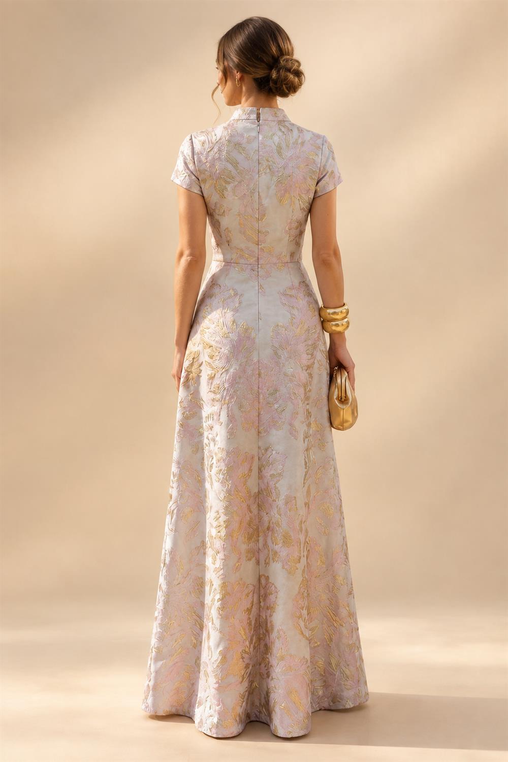 Pantsuits Separates Scoop Neck Sequins Asymmetrical Ankle-Length Mother of the Bride Dress with Slit (SHI22500132)