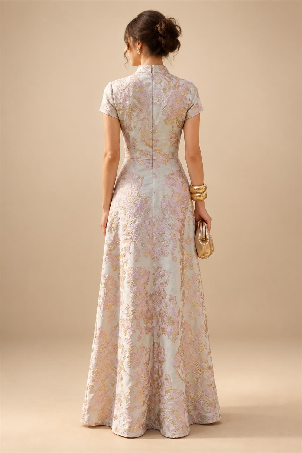 Sheath/Column Scoop Neck Chiffon Floor-Length Mother of the Bride & Groom Dresses with Lace Appliques (SHI22501639)