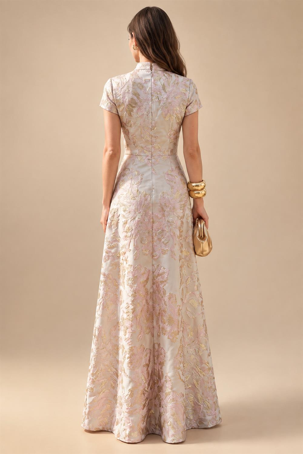 Sheath/Column One Shoulder Floral Embroidery Floor-Length Mother of the Bride & Groom Dresses with Side Draped Sash (SHI22501617)