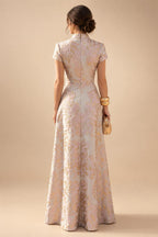 Satin Scoop Neck Mother of the Bride & Groom Dresses with 3D Flower (SHI22500338)