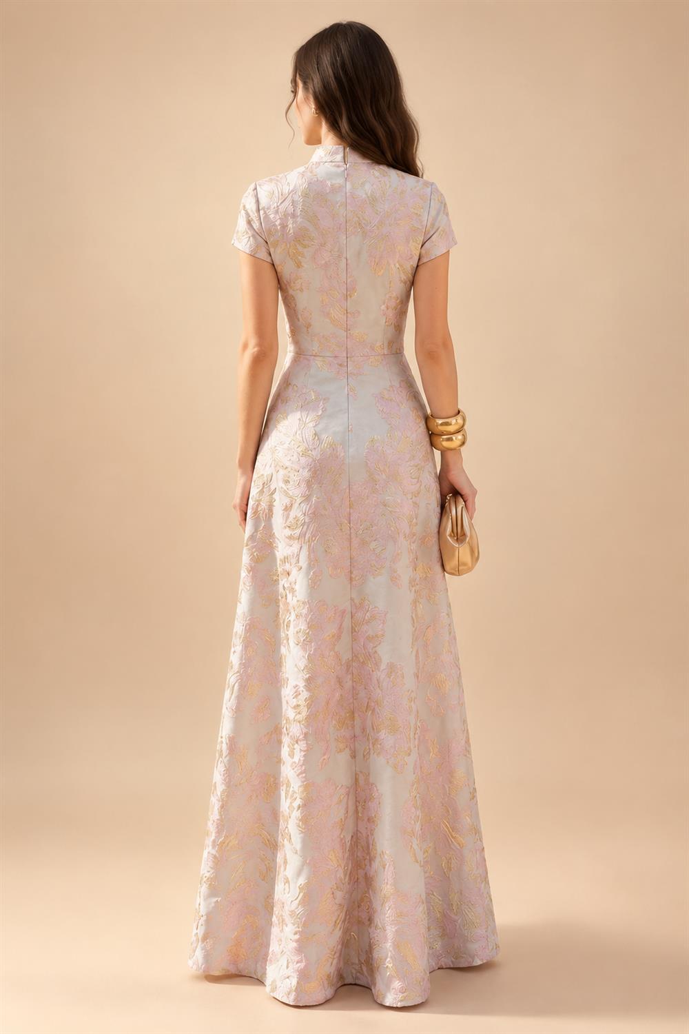 Mermaid/Trumpet One Shoulder Floral Embroidery Maxi Mother of the Bride & Groom Dresses with Side Sash & Ruched Waist (SHI22501626)