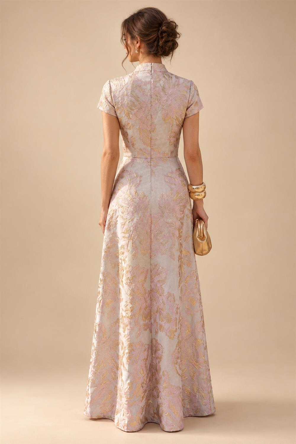 Satin A Line Round Neck Ruched Pleats Mother of the Bride & Groom Dresses (SHI22500952)