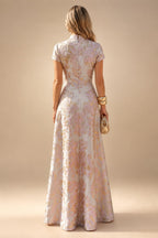 Sheath Satin 3/4 Sleeves Maxi Mother of the Bride & Groom Dresses with Chiffon Cape (SHI22500709)
