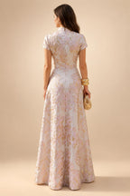 Chiffon A-Line/Princess Scoop Neck Floor-Length Mother of the Bride & Groom Dresses with Ruched Waist (SHI22501277)