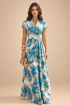 Jacquard Sheath/Column V-Neck Floor-Length Mother of the Bride & Groom Dresses with Ruched Waist (SHI22501057)